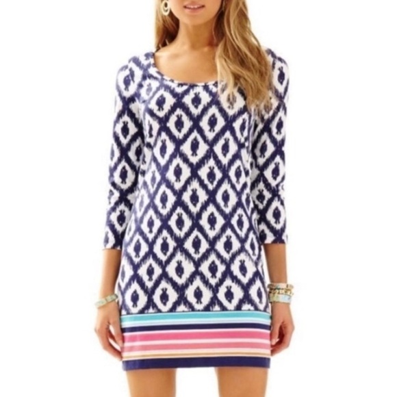 NWT Lilly Pulitzer Navy Beacon T-shirt Dress - Size XXS - Picture 3 of 9